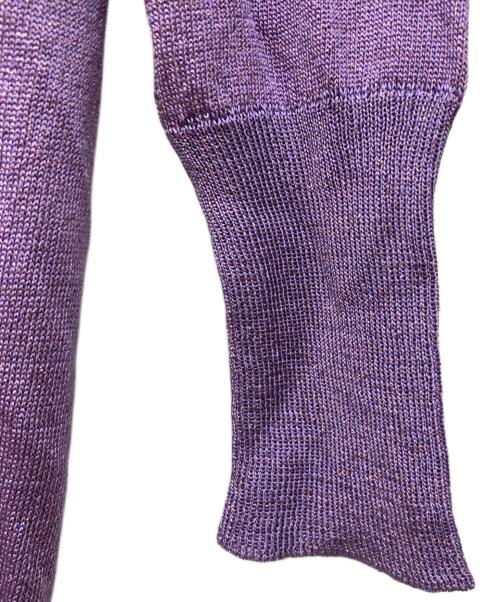 Vivienne Westwood RED LABEL（ヴィヴィアンウエストウッドレッドレーベル）Vivienne Westwood RED LABEL (ヴィヴィアンウエストウッドレッドレーベル) オーブ刺繍ラメニットカーディガン パープル サイズ:Sの古着・服飾アイテム