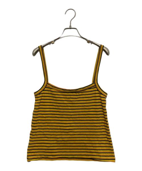 stussy（ステューシー）stussy (ステューシー) ロゴ刺繍キャミソール イエロー サイズ:XSの古着・服飾アイテム