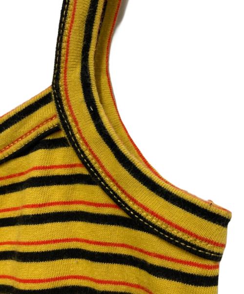 stussy（ステューシー）stussy (ステューシー) ロゴ刺繍キャミソール イエロー サイズ:XSの古着・服飾アイテム