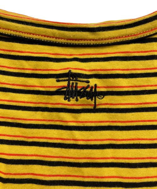 stussy（ステューシー）stussy (ステューシー) ロゴ刺繍キャミソール イエロー サイズ:XSの古着・服飾アイテム