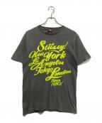 stussyステューシー）の古着「ワールドツアーtシャツ」｜グレー