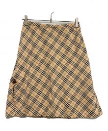 BURBERRY BLUE LABEL（バーバリー ブルー レーベル）の古着「ノヴァチェックミニスカート」｜ベージュ
