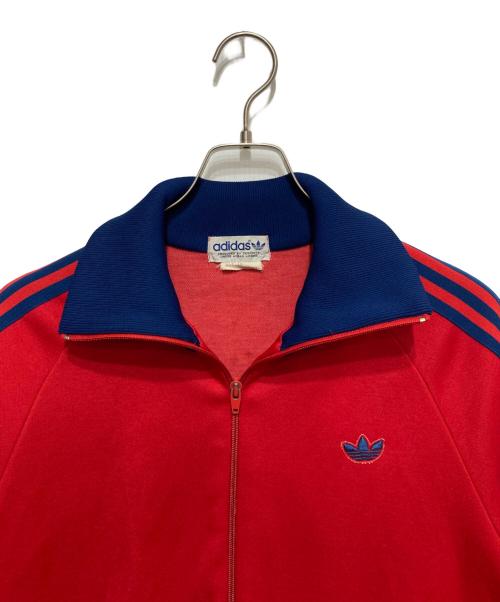 adidas（アディダス）adidas (アディダス) トレフォイルロゴトラックジャケット レッド サイズ:3号の古着・服飾アイテム