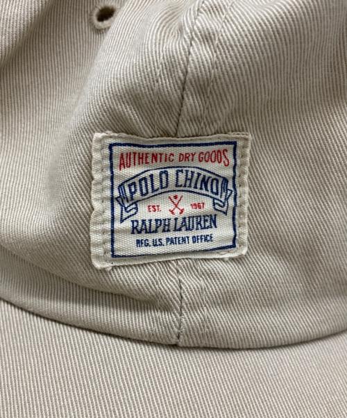 POLO RALPH LAUREN（ポロ・ラルフローレン）POLO RALPH LAUREN (ポロ・ラルフローレン) 90’s POLO CHINO CAP ベージュ サイズ:ONESIZEONLYの古着・服飾アイテム