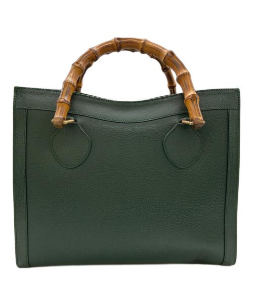 GUCCI（グッチ）GUCCI (グッチ) ダイアナバンブーハンドバッグ グリーンの古着・服飾アイテム
