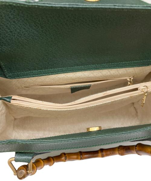 GUCCI（グッチ）GUCCI (グッチ) ダイアナバンブーハンドバッグ グリーンの古着・服飾アイテム