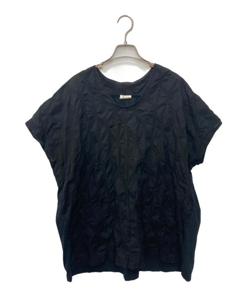 BEARDSLEY（ビアズリー）BEARDSLEY (ビアズリー) ドットリップルブラウス ブラック サイズ:Fの古着・服飾アイテム