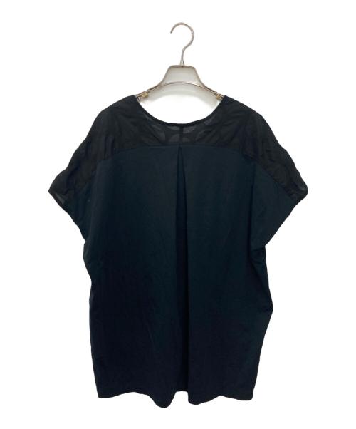 BEARDSLEY（ビアズリー）BEARDSLEY (ビアズリー) ドットリップルブラウス ブラック サイズ:Fの古着・服飾アイテム