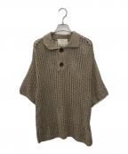 TELOPLANテーロプラン）の古着「Omi Croshet Shirts　オミ・クロシェット・シャツ」｜ブラウン