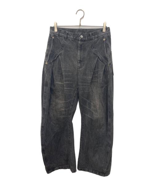 CONZ（コンズ）CONZ (コンズ) カーブデニムパンツ グレー サイズ:SIZE 1の古着・服飾アイテム