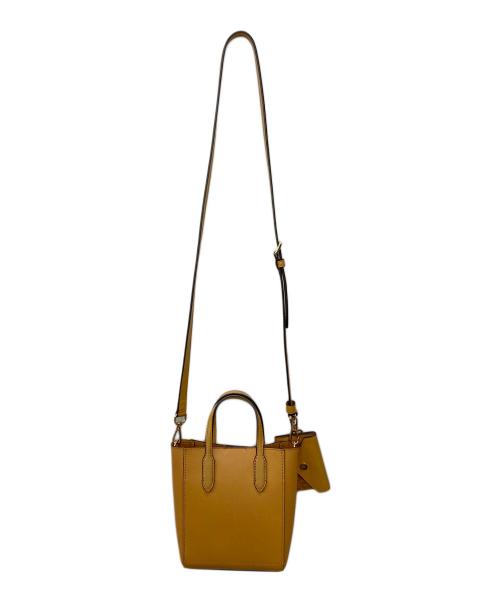 MICHAEL KORS（マイケルコース）MICHAEL KORS (マイケルコース) VINCENT サフィアーノレザー クロスボディ ウィズ カードケース アタッチ エクストラスモール イエローの古着・服飾アイテム