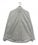 AURALEEオーラリー）の古着「WASHED FINX TWILL BIG SHIRTS」｜ライトグレー
