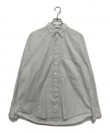AURALEE（オーラリー）の古着「WASHED FINX TWILL BIG SHIRTS」｜ライトグレー
