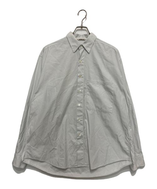 AURALEE（オーラリー）AURALEE (オーラリー) WASHED FINX TWILL BIG SHIRTS ライトグレー サイズ:4の古着・服飾アイテム