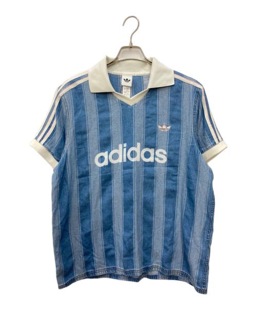 adidas（アディダス）adidas (アディダス) デニム サッカー ジャージ インディゴ サイズ:XLの古着・服飾アイテム