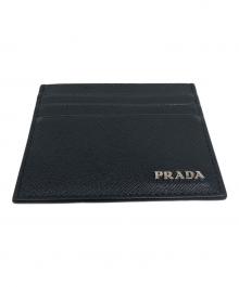 PRADA（プラダ）の古着「SAFFIANO BICOLOR カードケース」｜ブラック