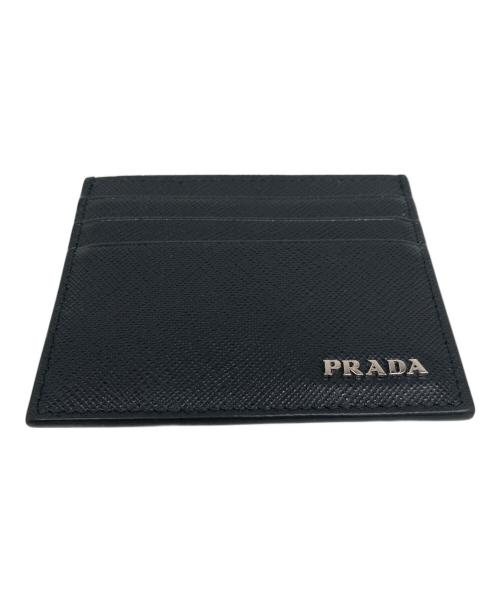 PRADA（プラダ）PRADA (プラダ) SAFFIANO BICOLOR カードケース ブラックの古着・服飾アイテム