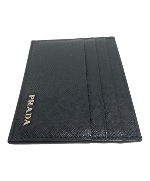 PRADA（プラダ）PRADA (プラダ) SAFFIANO BICOLOR カードケース ブラックの古着・服飾アイテム