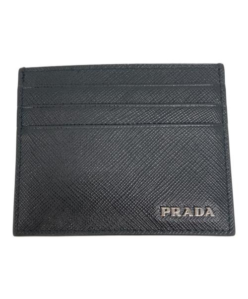 PRADA（プラダ）PRADA (プラダ) SAFFIANO BICOLOR カードケース ブラックの古着・服飾アイテム