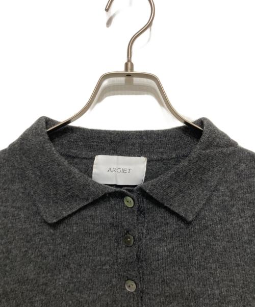 ARGIET（アルジェット）ARGIET (アルジェット) ニットポロシャツ グレー サイズ:FREEの古着・服飾アイテム