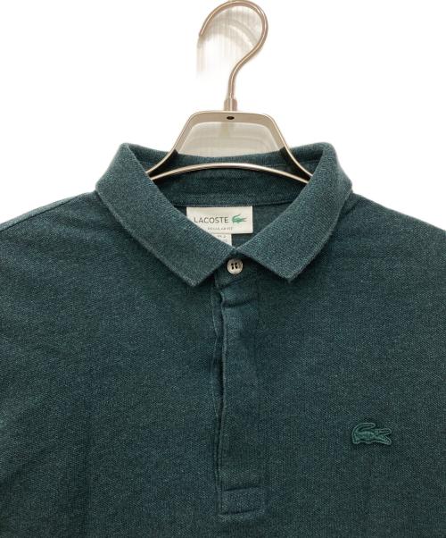 LACOSTE（ラコステ）LACOSTE (ラコステ) 比翼フロントロングスリーブポロシャツ グリーン サイズ:XSの古着・服飾アイテム