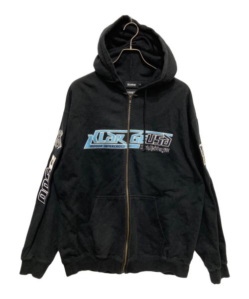 X-LARGE（エクストララージ）X-LARGE (エクストララージ) AVIREX (アヴィレックス) FULL ZIP HOODED SWEAT　フル ジップ フーデッド スウェット ブラック サイズ:SIZE XLの古着・服飾アイテム