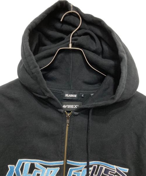 X-LARGE（エクストララージ）X-LARGE (エクストララージ) AVIREX (アヴィレックス) FULL ZIP HOODED SWEAT　フル ジップ フーデッド スウェット ブラック サイズ:SIZE XLの古着・服飾アイテム