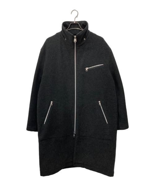 YOHJI YAMAMOTO（ヨウジヤマモト）YOHJI YAMAMOTO (ヨウジヤマモト) D'URBAN (ダーバン) A.A.R (アール) スタンドカラーウールコート グレー サイズ:Mの古着・服飾アイテム