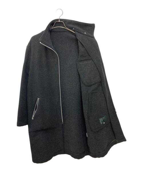 YOHJI YAMAMOTO（ヨウジヤマモト）YOHJI YAMAMOTO (ヨウジヤマモト) D'URBAN (ダーバン) A.A.R (アール) スタンドカラーウールコート グレー サイズ:Mの古着・服飾アイテム