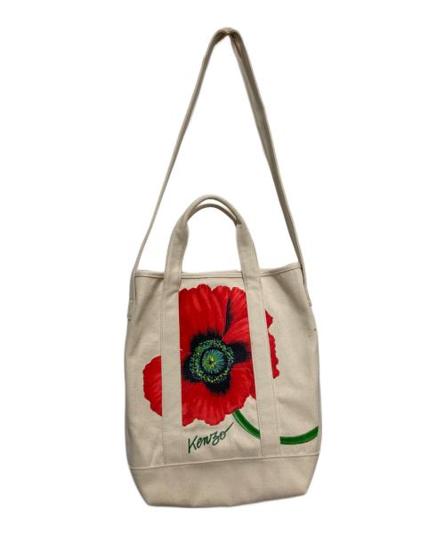 KENZO（ケンゾー）KENZO (ケンゾー) POPPY2WAYトートバッグ アイボリーの古着・服飾アイテム