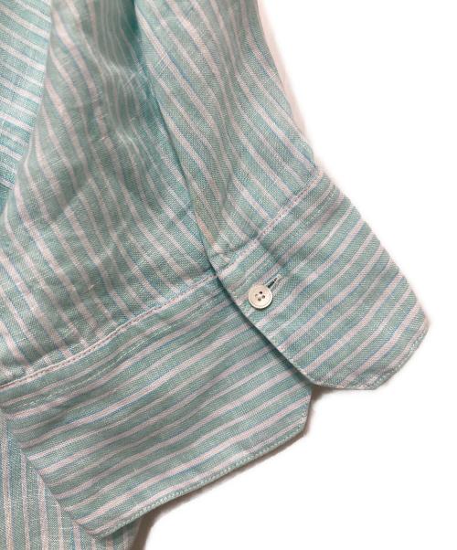 MACPHEE（マカフィー）MACPHEE (マカフィー) リネンシャーティング クロップドシャツ ブルー サイズ:36の古着・服飾アイテム