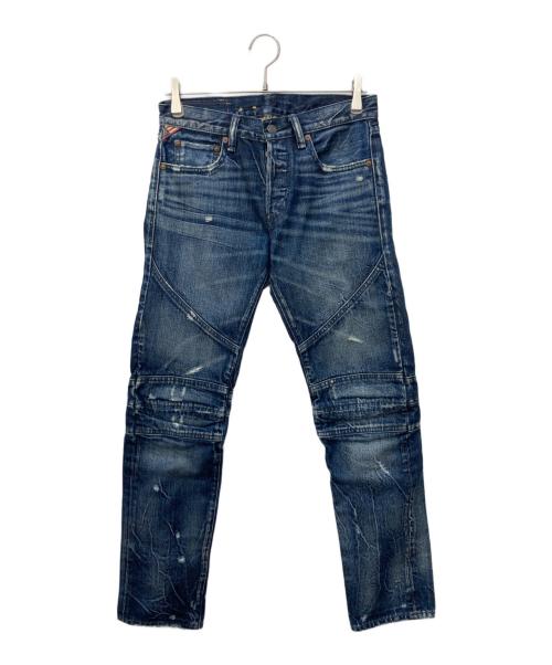 Denim & Supply Ralph Lauren（デニム＆サプライ ラルフローレン）Denim & Supply Ralph Lauren (デニム＆サプライ ラルフローレン) SLIMダメージバイカーデニムパンツ インディゴ サイズ: 71cm (W28)の古着・服飾アイテム