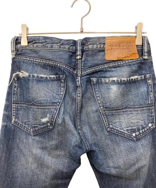 Denim & Supply Ralph Lauren（デニム＆サプライ ラルフローレン）Denim & Supply Ralph Lauren (デニム＆サプライ ラルフローレン) SLIMダメージバイカーデニムパンツ インディゴ サイズ: 71cm (W28)の古着・服飾アイテム