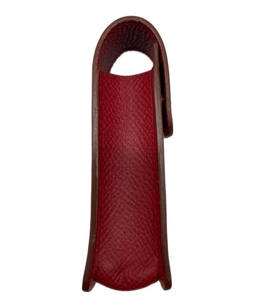 HERMES（エルメス）HERMES (エルメス) セリエボタン付きレザーケース レッドの古着・服飾アイテム