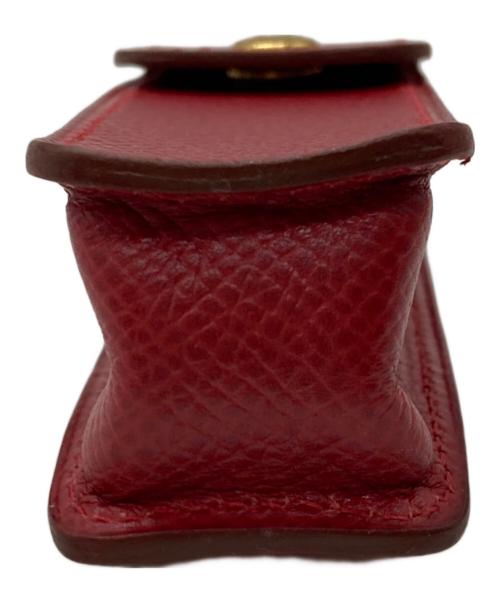 HERMES（エルメス）HERMES (エルメス) セリエボタン付きレザーケース レッドの古着・服飾アイテム