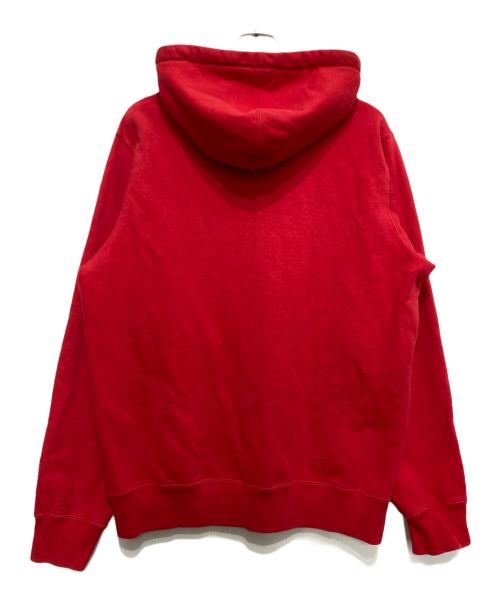 SUPREME（シュプリーム）Supreme (シュプリーム) Text Rib Hooded Sweatshirt レッド サイズ:Mediumの古着・服飾アイテム