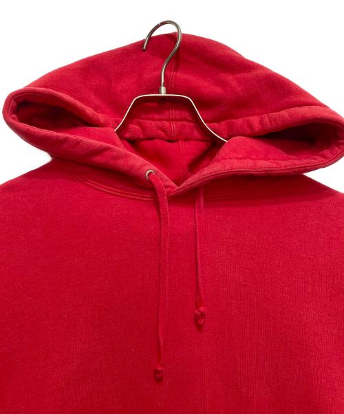 SUPREME（シュプリーム）Supreme (シュプリーム) Text Rib Hooded Sweatshirt レッド サイズ:Mediumの古着・服飾アイテム