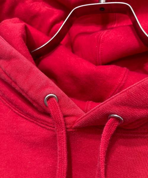 SUPREME（シュプリーム）Supreme (シュプリーム) Text Rib Hooded Sweatshirt レッド サイズ:Mediumの古着・服飾アイテム