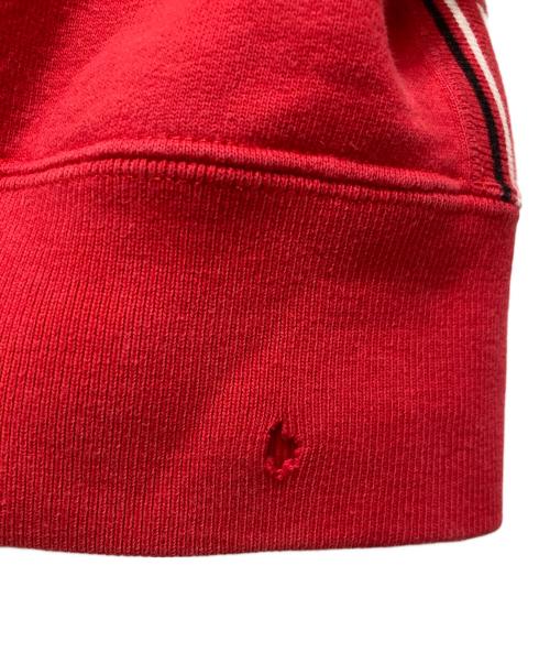 SUPREME（シュプリーム）Supreme (シュプリーム) Text Rib Hooded Sweatshirt レッド サイズ:Mediumの古着・服飾アイテム