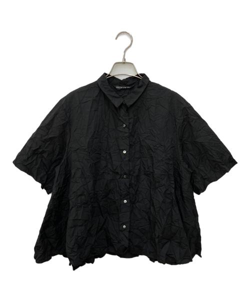 mizuiro-ind（ミズイロインド）mizuiro-ind (ミズイロインド) ワッシャーハーフスリーブシャツ ブラック サイズ:不明の古着・服飾アイテム