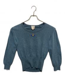 Vivienne Westwood  GOLD LABEL（Vivienne Westwood GOLD LABEL）の古着「オーブ刺繍ニット」｜ブルー
