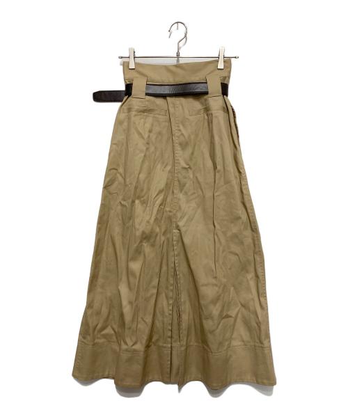 Snidel（スナイデル）Snidel (スナイデル) チノワイドスカート ベージュ サイズ:SIZE 0の古着・服飾アイテム