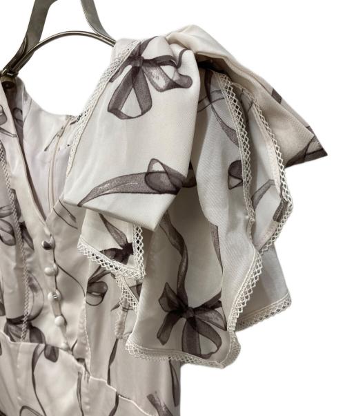Snidel（スナイデル）Snidel (スナイデル) Sustainableリボンプリントワンピース ピンクの古着・服飾アイテム