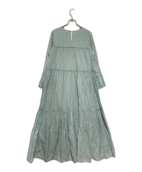 ne quittez pas（ヌキテパ）ne quittez pas (ヌキテパ) Cotton Voile Tiered Dress ブルー サイズ:Mの古着・服飾アイテム
