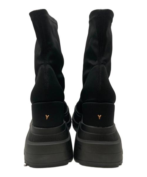 YELLO（イエロ）YELLO (イエロ) DOUBLE SNEAKER SHORT BOOTS ブラック サイズ:Mの古着・服飾アイテム