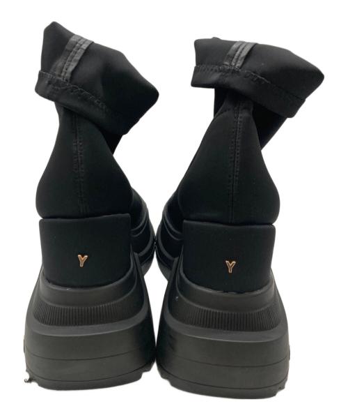 YELLO（イエロ）YELLO (イエロ) DOUBLE SNEAKER SHORT BOOTS ブラック サイズ:Mの古着・服飾アイテム