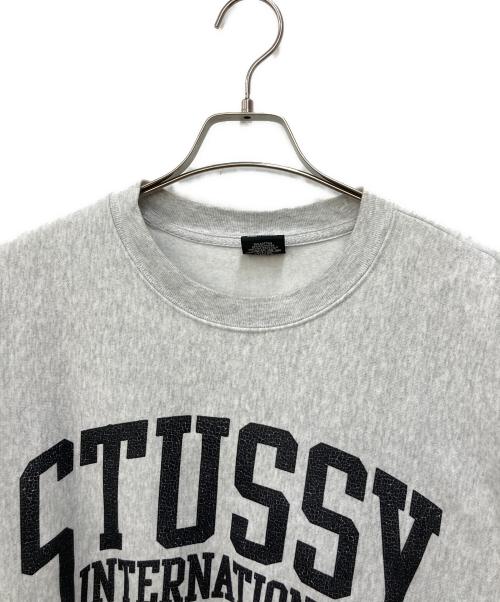 stussy（ステューシー）stussy (ステューシー) INTERNATIONALクルーネックスウェット グレー サイズ:Lの古着・服飾アイテム