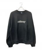 stussyステューシー）の古着「SS Link Crew  スウェット」｜ブラック