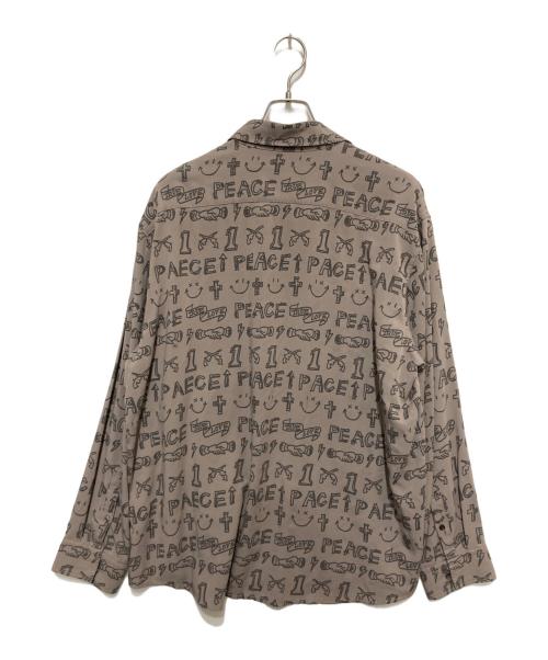 roarguns（ロアーガンズ）roarguns (ロアーガンズ) GRAFFITI PRINT SHIRT ベージュ サイズ:	SIZE 3の古着・服飾アイテム