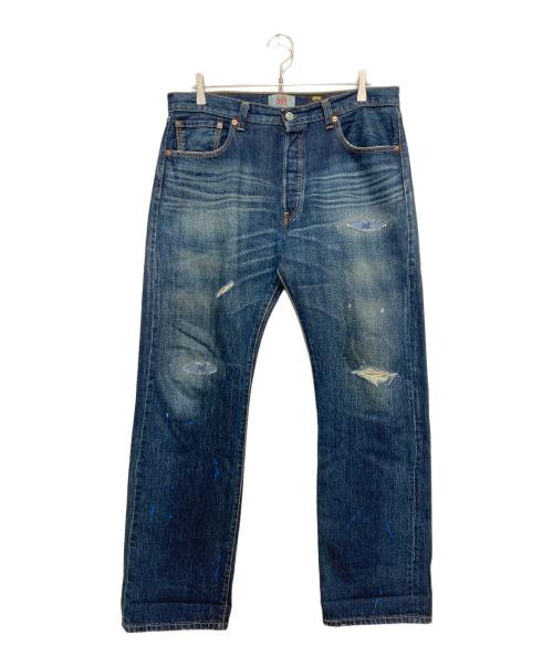 LEVI'S（リーバイス）LEVI'S (リーバイス) stussy (ステューシー) リペア加工501デニムパンツ インディゴ サイズ:W36　L32の古着・服飾アイテム